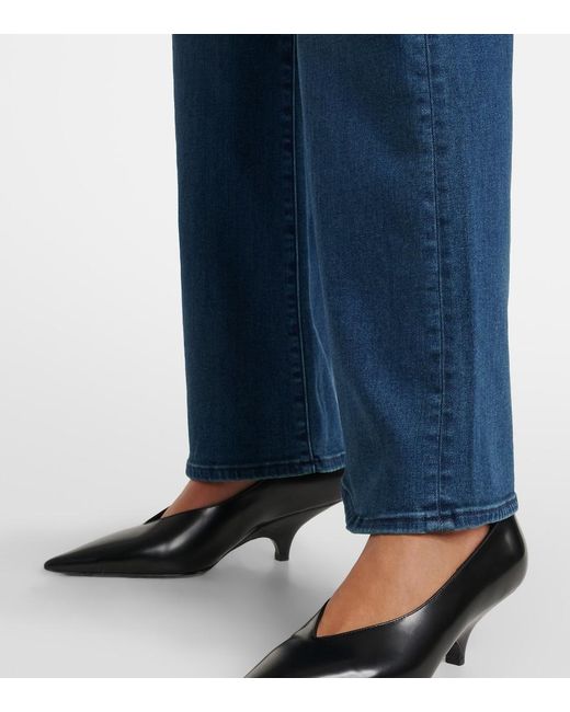 Veronica Beard Blue Crosbie High-Rise Flared Jeans