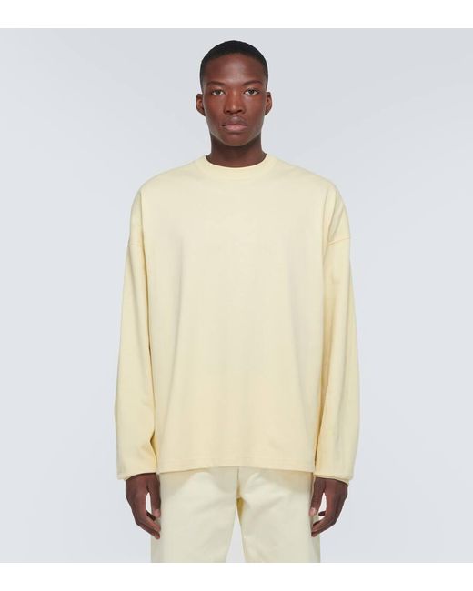 Bottega Veneta Sweatshirt aus Baumwoll-Jersey in Yellow für Herren