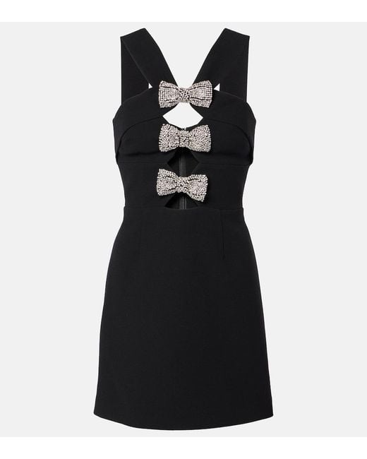 Rebecca Vallance Black Eliana Embellished Minidress