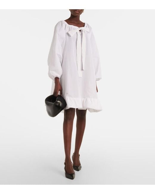 Patou White Ruffled Minidress