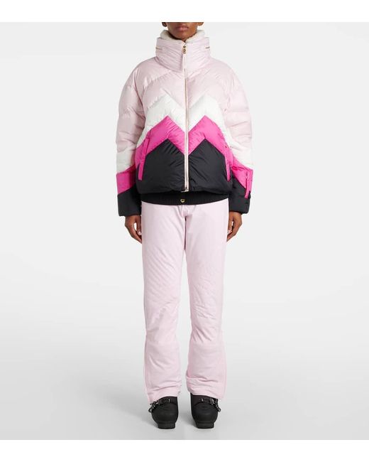 Giacca Da Sci Vanja A Zig-Zag di Bogner in Pink