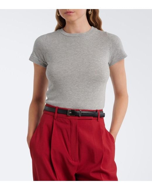 Extreme Cashmere Gray N°292 America Cotton And Cashmere T-Shirt