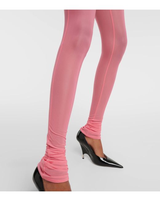 Blumarine Pink Semi-sheer leggings