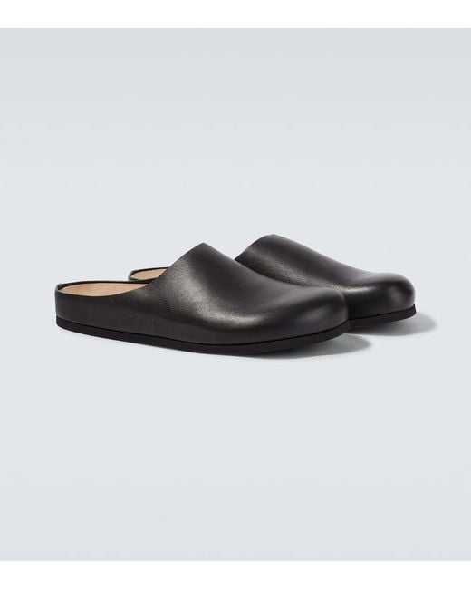Zuecos De Piel Common Projects de hombre de color Black