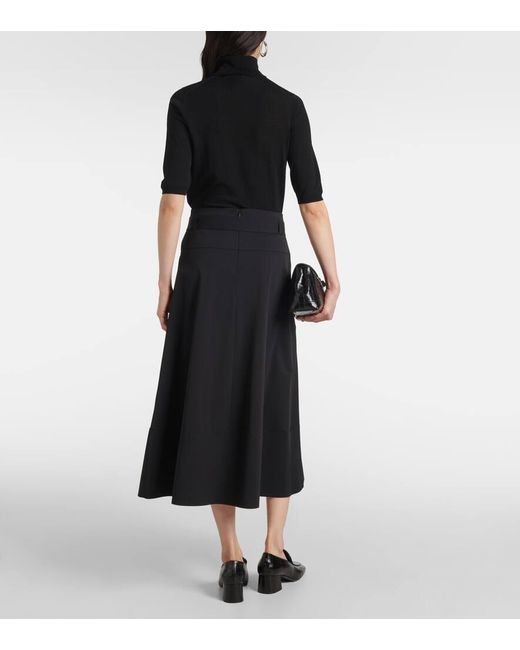 Max Mara Black Leisure Midirock Aus Jersey