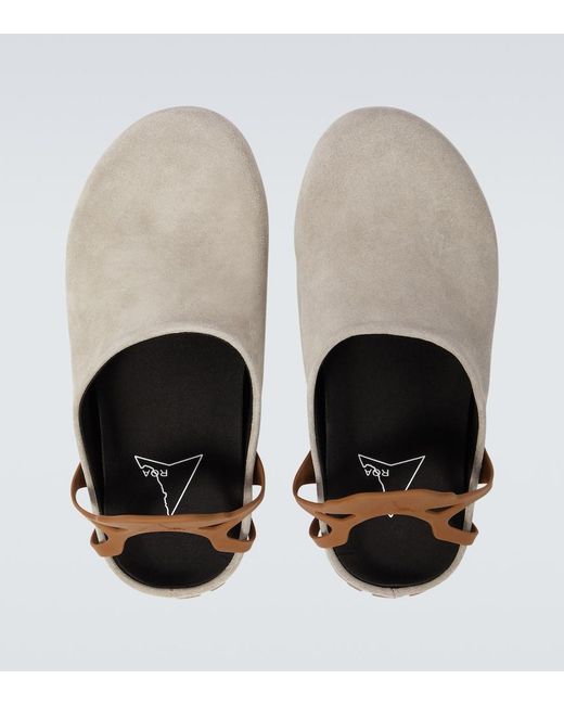Roa White Fedaia Suede Clogs for men