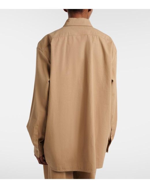 The Row Natural Tansy Cotton And Cashmere Shirt