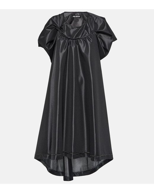 Junya Watanabe Black Draped Midi Dress