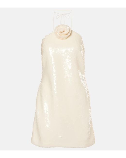 Magda Butrym Natural Sequined Minidress