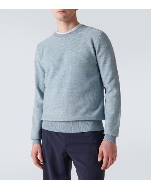 Gabriela Hearst Blue Osian Wool Sweater for men