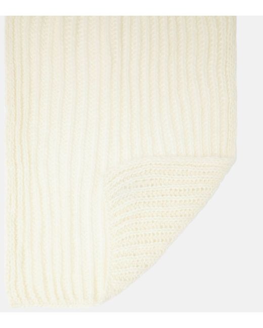 Loewe Natural Anagram Open-knit Mohair-blend Scarf