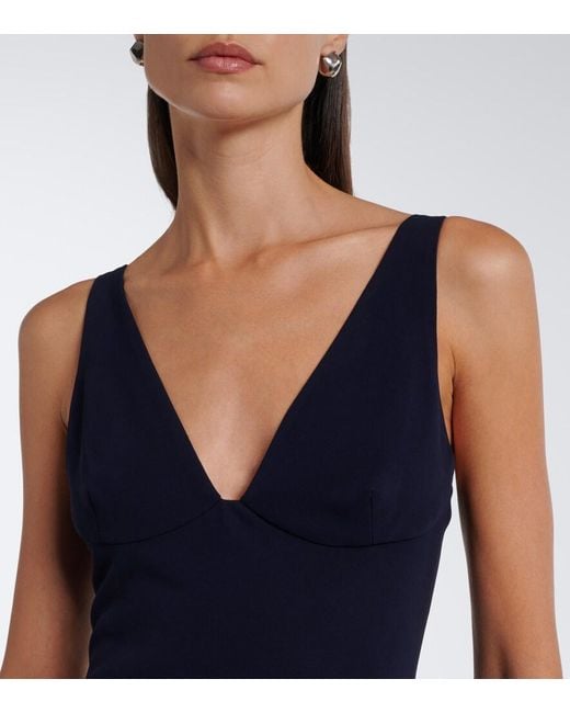 Stella McCartney Blue Ruffled Georgette Gown
