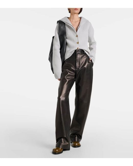 Pantaloni A Gamba Larga di Bottega Veneta in Gray