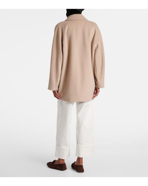 Max Mara Natural Rebus Wool And Cashmere Coat