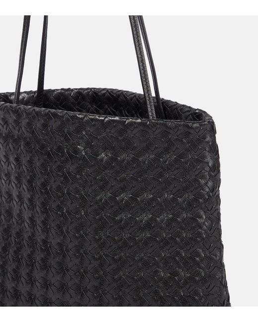 The Row Black Lilou Woven Leather Shoulder Bag