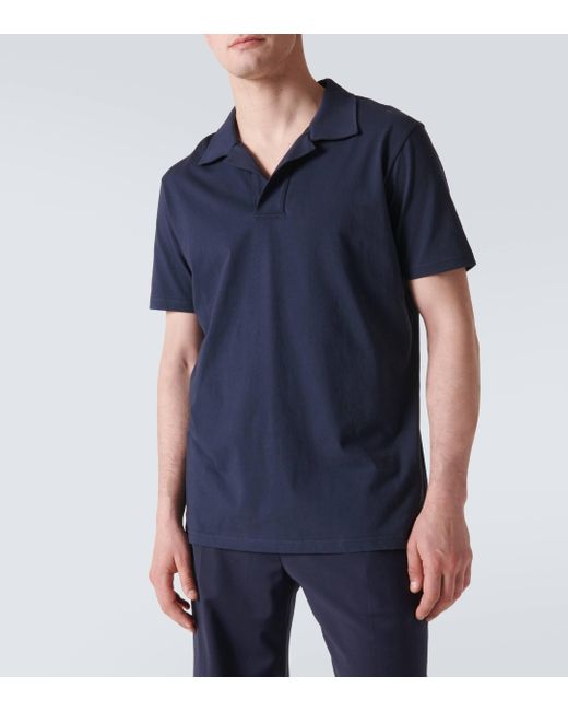 Gabriela Hearst Blue Jaime Cotton Polo Shirt for men