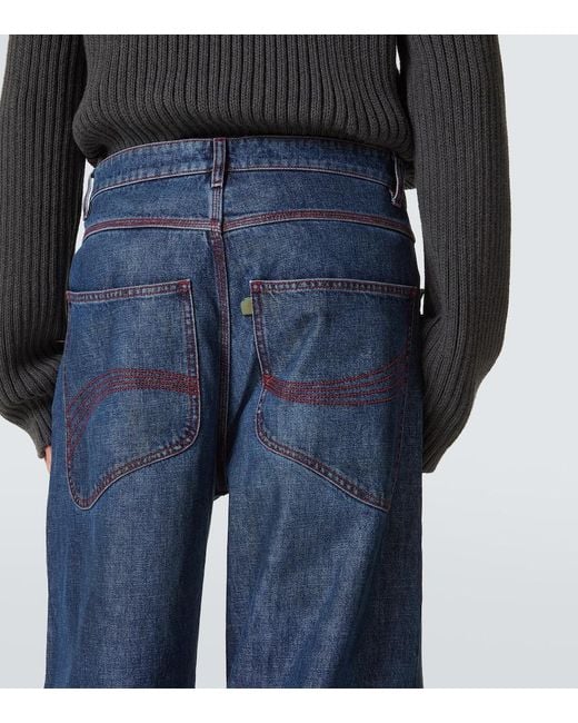 ERL Blue Indiana Wide-Leg Jeans for men