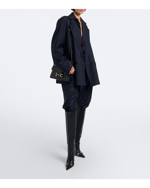 Gucci Black Ristretto Medium Leather Shoulder Bag