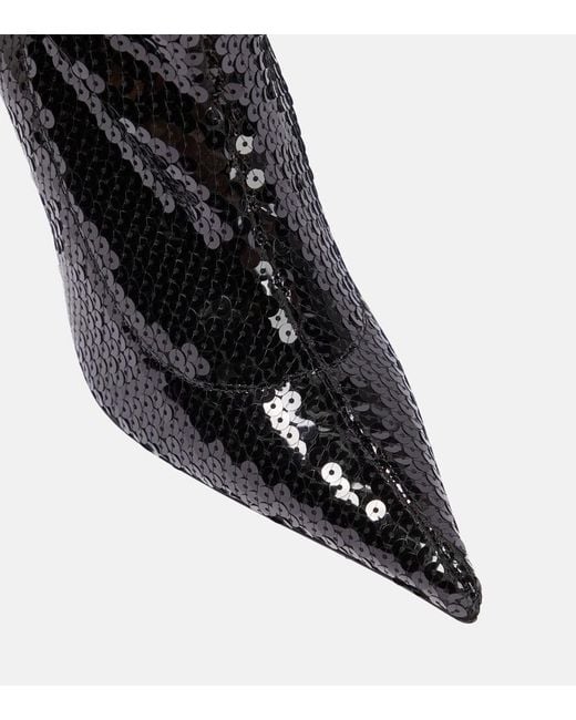 Alexandre Vauthier Black Elixir Sequined Over-The-Knee Boots