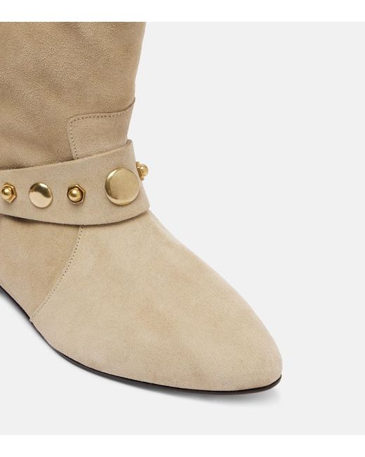Isabel Marant Natural Stania Suede Ankle Boots