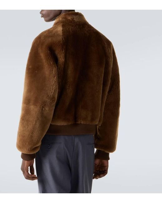 Chaqueta De Borrego Auralee de hombre de color Brown
