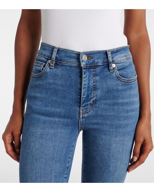 FRAME Blue Le High Straight Slim Jeans