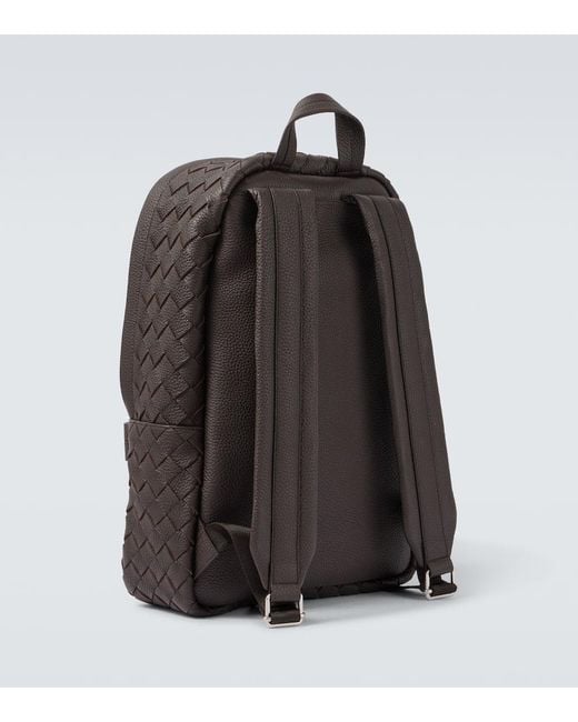 Bottega Veneta Rucksack Intrecciato Aus Leder in Black für Herren