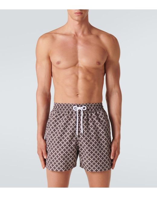 Frescobol Carioca Brown Trelica Swim Trunks for men