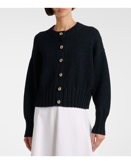 Altuzarra Blue Cardigan Liam Aus Einem Baumwollgemisch