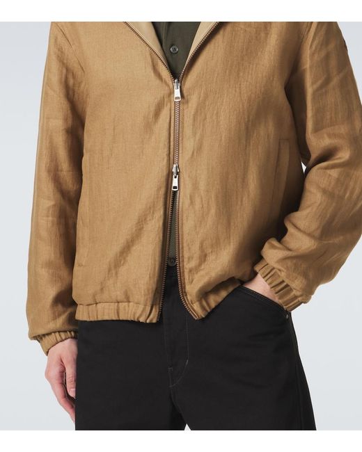 Moncler Brown Edit Linen Jacket for men