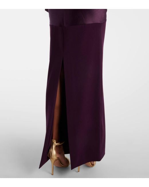 Solace London Purple Kori Off-shoulder Gown