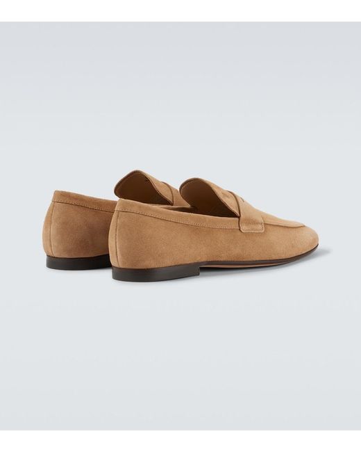 Tod's White Suede Penny Loafers for men