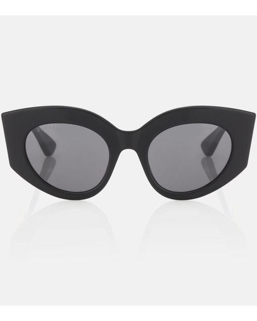Gucci Gray Oversized Cat-eye Sunglasses
