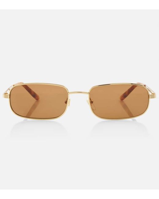 Gucci Brown Rectangular Sunglasses
