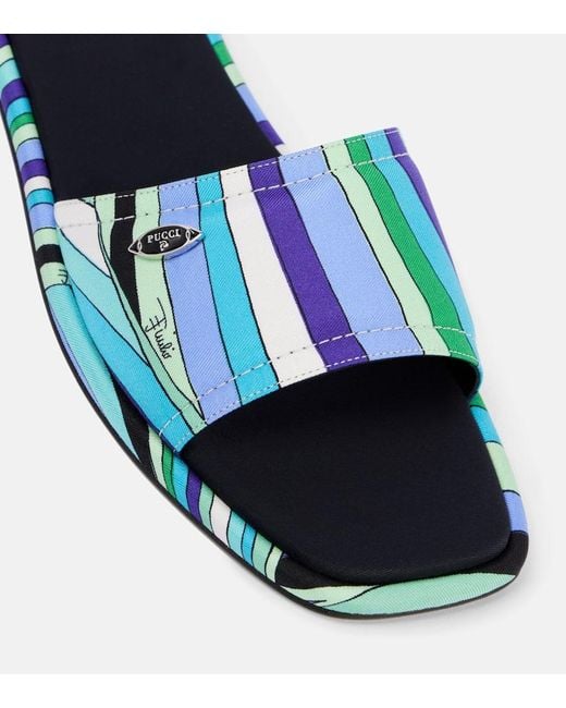 Sandali Infradito Iride di Emilio Pucci in Blue