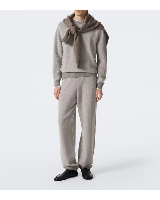 arch4 Gray Mr Leonardo Cashmere Sweater for men