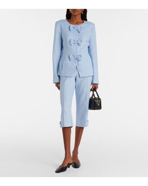 Posse Blue Harper Linen Jacket