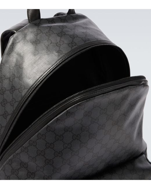 Gucci Black Essence Classic Gg Canvas Medium Backpack for men