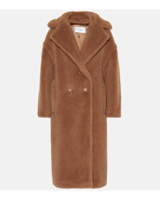 Abrigo Teddy Bear Icon de pelo y seda Max Mara de color Brown