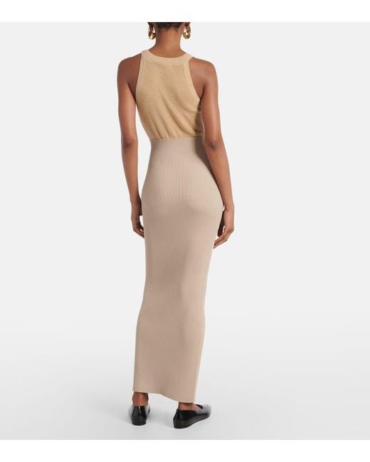 Max Mara White Aprile1234 High-Rise Crepe Maxi Skirt