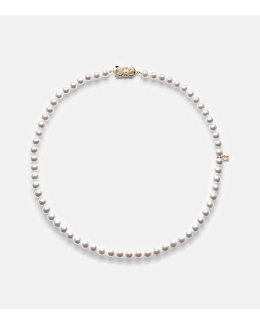 Mikimoto Metallic 18Kt Necklace With Pearls