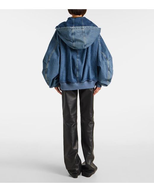 The Attico Blue Blouson Aus Denim