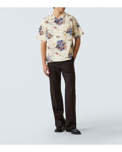 Chemise En Coton A Fleurs Prada pour homme en coloris Multicolor