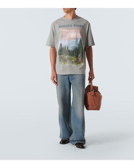 Loewe Blue Faded Wide-Leg Jeans for men