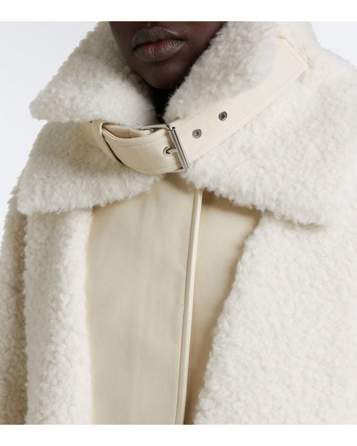 Sportmax Natural Teddy-Trimmed Jacket