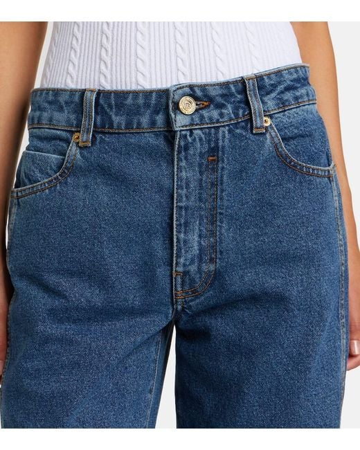 Balmain Blue Wide-Leg Jeans