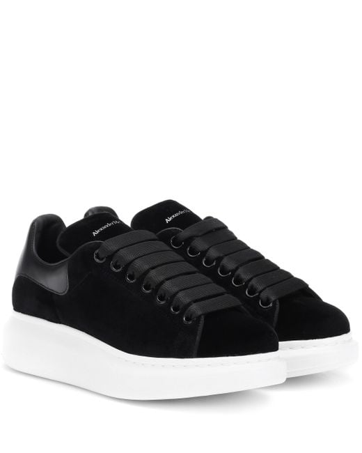 Alexander McQueen Black Velvet Sneakers