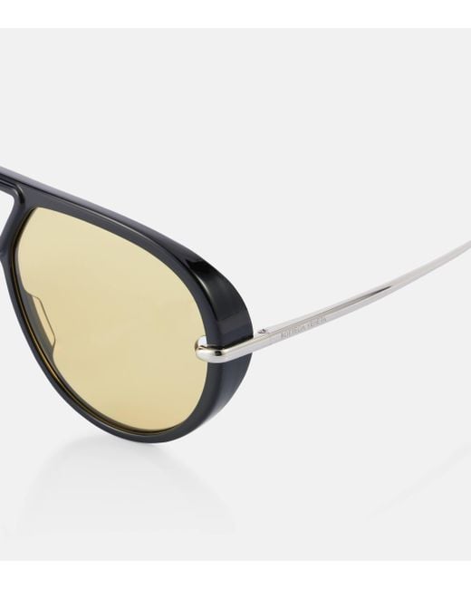 Bottega Veneta Brown Classic Aviator Sunglasses