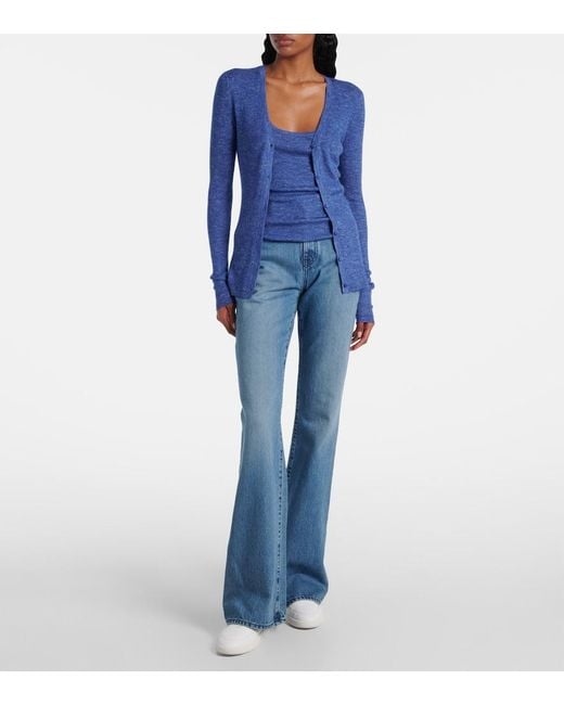 Gabriela Hearst Blue Cinxia Cashmere, Silk, And Hemp Tank Top
