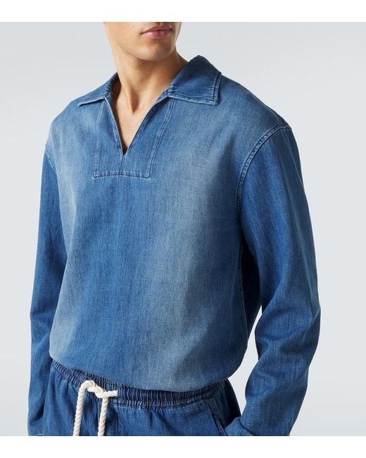 Commas Blue Denim Overshirt for men